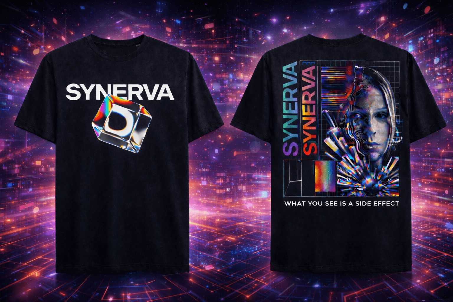 Synerva Essentials shirt mockup: There All Along